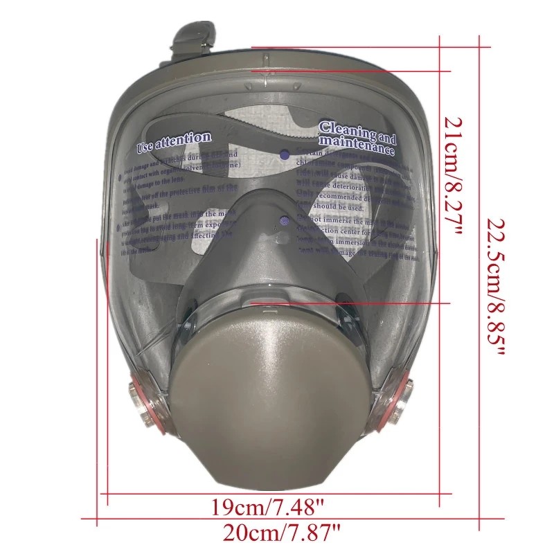 6800 Anti-Fog Full Face Respirator Gas Mask Industrial Painting Spraying Respirator Safety Work