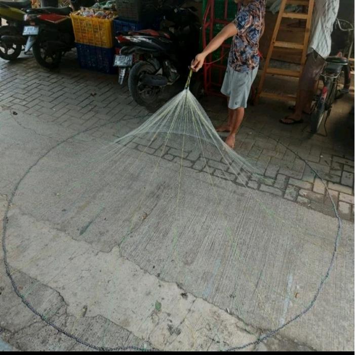 Ready Jala serut sampling 2 meter panen udang parsial lubang jari kelingking siap pakai jala model