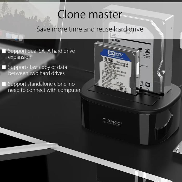 Docking Hardisk 1 Bay / 2 Bay 2.5/3.5 inch HDD / SSD SATA