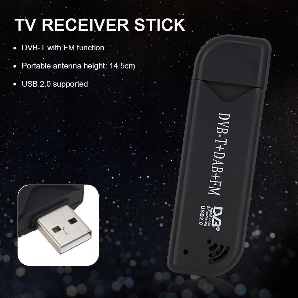 USB 2.0 Digital TV Stick DVB-T+FM+DAB 0012 Antenna Receiver Mini SDR Video Dongle for Household