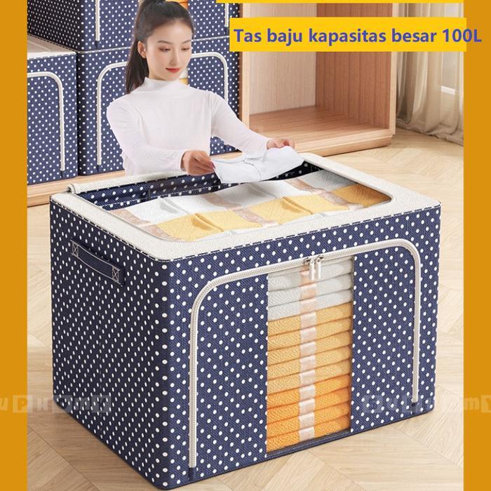 22L/72L/100L Box Baju / Box Pakaian Serbaguna / Tempat Penyimpanan Baju/ Tempat Baju Lipat/Tas