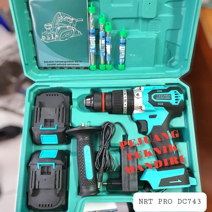 Bor Cordless Nrt Pro Dc 743 Set Brushless Impact Drill / Nrt Pro 743Dc