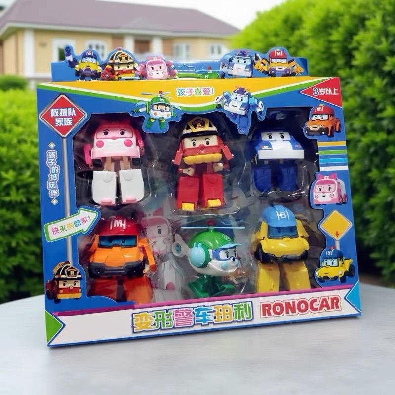 Transformation Robot Poli Amber Roy Action Figure Toys Anime Cartoon Car Model Kias Toy Best Gift