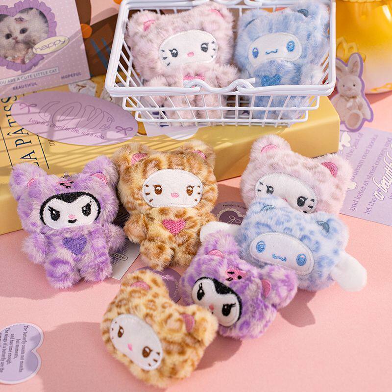 Plush Hello Kitty Keychain Kawaii Hello Kitty Student Backpack Decoration Accessories Kitty Keychain