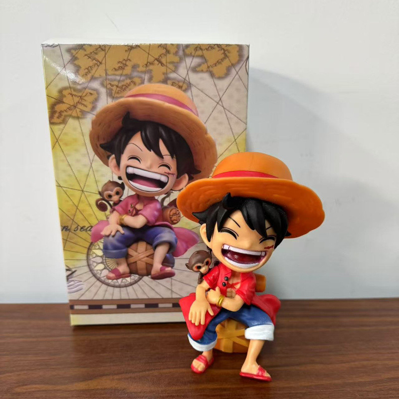 13cm Anime Figure One Piece Monkey D Luffy Roronoa Zoro Kawaii Toys Q Figural Nendoroid Car