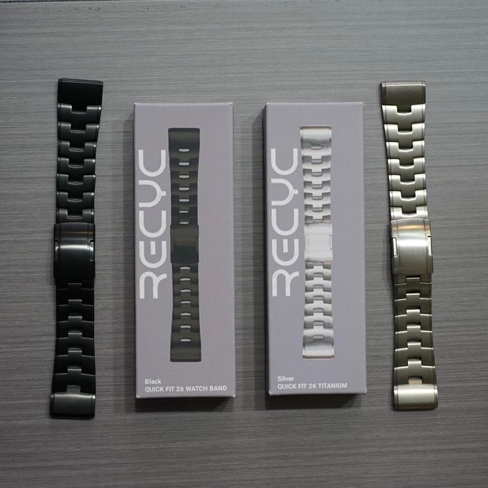 Ventuna Recyc Quickfit 26Mm Titanium Band - Strap Rantai For Garmin Fenix 5X 6X 7X 8 51Mm, Epix Pro,