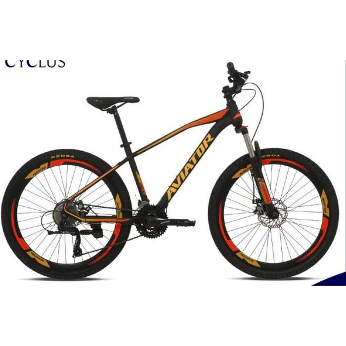 Sepeda Gunung MTB Aviator 26 Inch 2692 VELG TINGGI 27 Speed - Merah