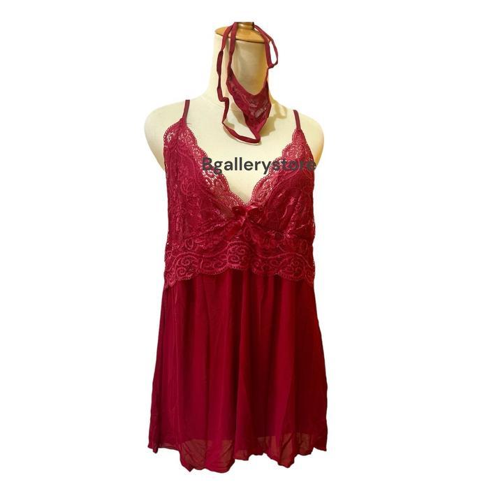 Diskon Dress Mini Halus Lingerie Seksi Wanita New