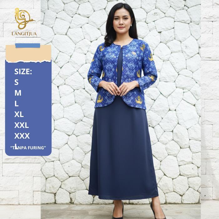 langitjua - baju hamil korpri busui friendly blezer bumil asn set baju hamil pns korpri size s m l