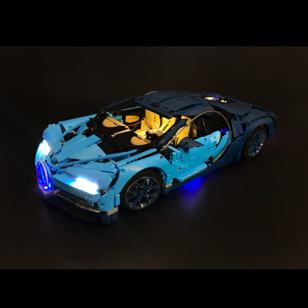 Kit Lampu LED BYB untuk Set LEGO 42083 Bugatti Chiron 20086 Mobil Balap, Kontrol Remote Tidak Termas