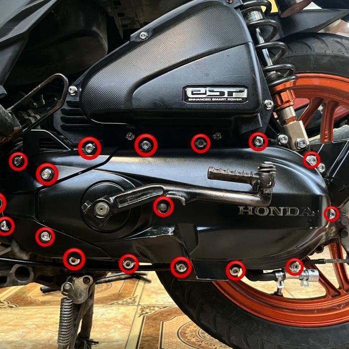 BAUT CVT SET SCOOPY BEAT ESP 2016/2019 STAINLESS 2KUNCI HENG ORIGINAL (17BAUT)