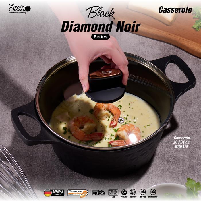 Stein Black Diamond Noir Casserole Wajan + Tutup Promo