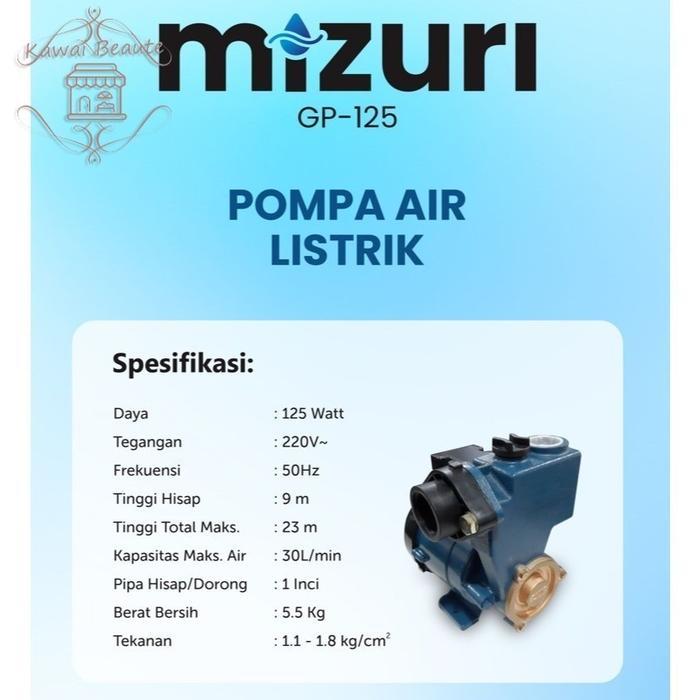 POMPA AIR NATIONAL GP 125 MIZURI / MESIN AIR NATIONAL MIZURI / NASIONAL BARU