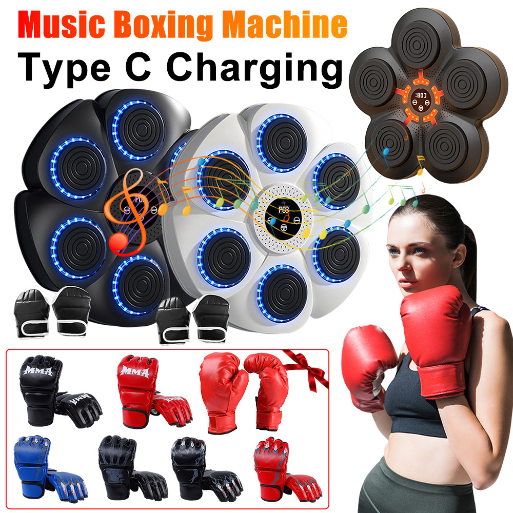 Smart Music Boxing Machine Fitness Boxing Trainer Response Training Sandbag Punching Bag Bluetooth-C