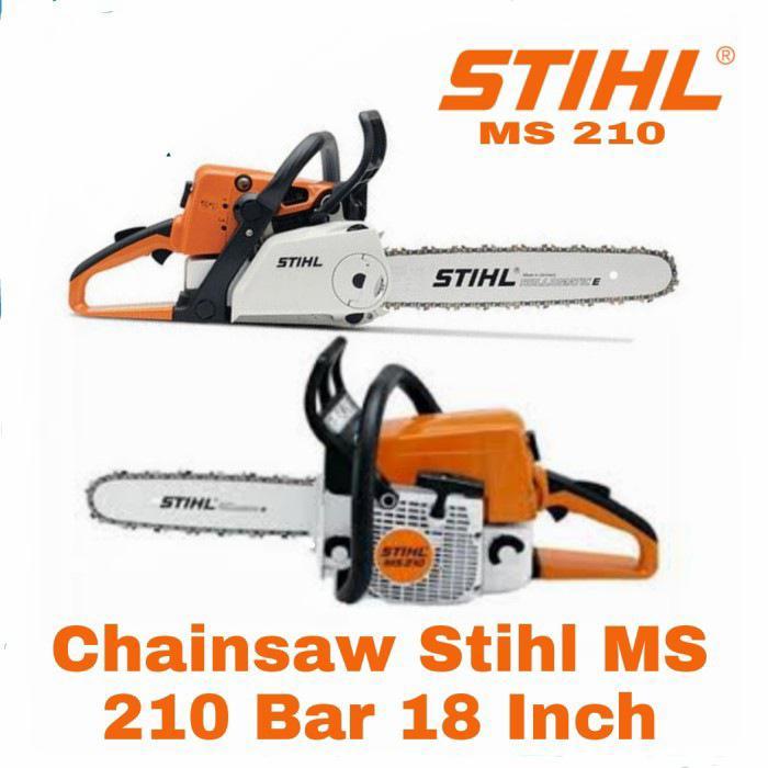 senso Chainsaw Stihl MS 210 Bar 18" mesin potong kayu original STIHL