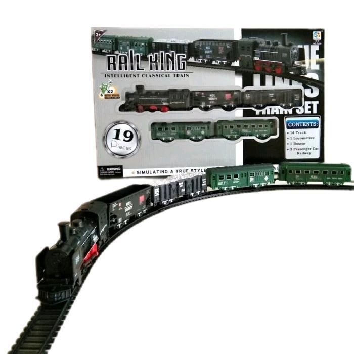 Hot Wheels - Mainan Kereta Api Elektrik Railking Besar Train Track Rel Panjang Hadiah