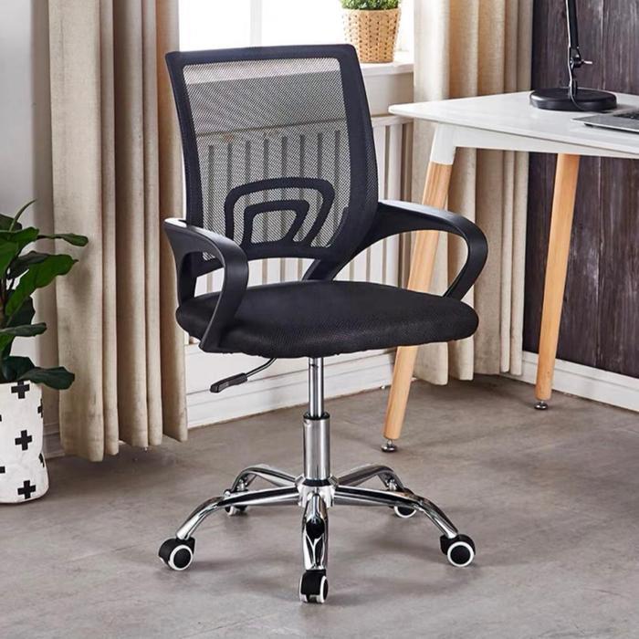 kursi jaring kantor , kursi kerja putar hidrolis kaki chrome