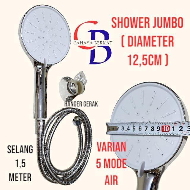 Paket Shower Jumbo Chrome + Kran Cabang Promo Termurah
