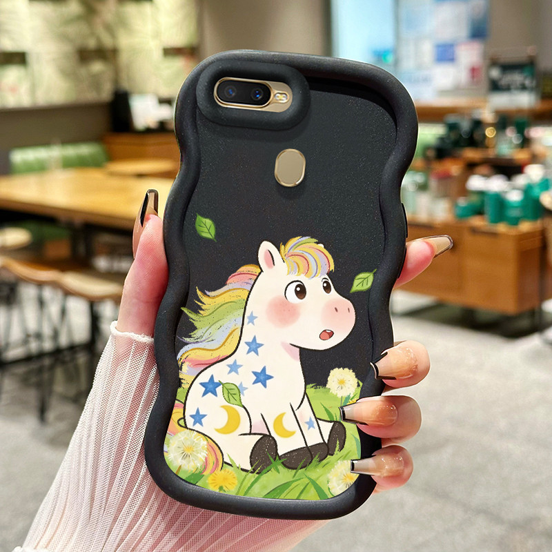 Casing Untuk OPPO A7 A5s A12 A12s A11K Case Casing Kartun unicorn pola HP Cesing lunak Silikon Softc