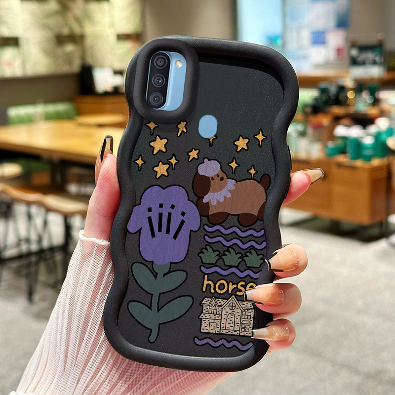 Casing Untuk Samsung A11 M11 Case Casing Tulip Graffiti dan Kartun Graffiti pola HP Cesing lunak Sil