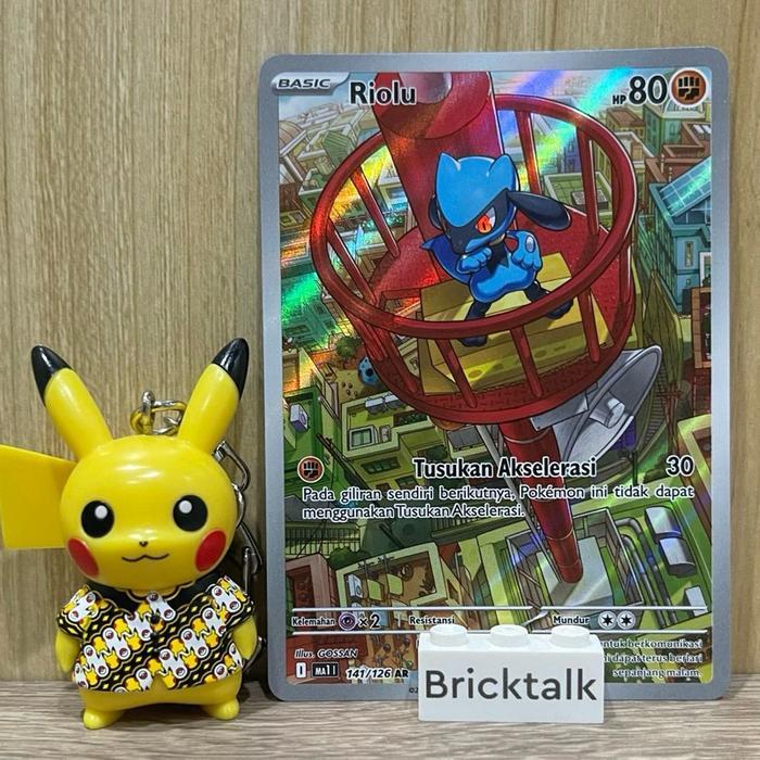 Riolu MA1 141/126 AR Kartu Pokemon TCG Mega Evolusi Trading Card Game Original