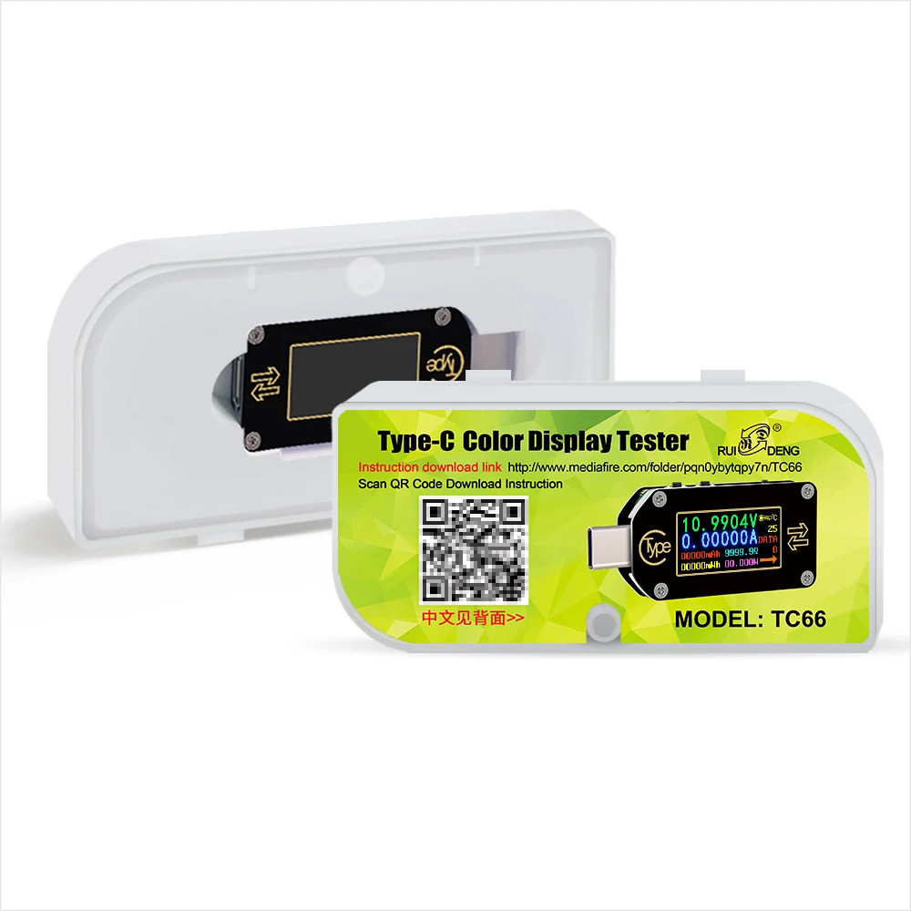 Rd Tc66/Tc66C Type-C Pd Trigger Usb Voltmeter Ammeter Voltage 2 Way Current Meter Multimeter Pd
