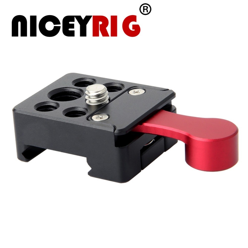 NICEYRIG Camera Rig Cage 1/4" 3/8" Screw fix 20-21 mm NATO Rail Clamp / Cold Shoe Mount for