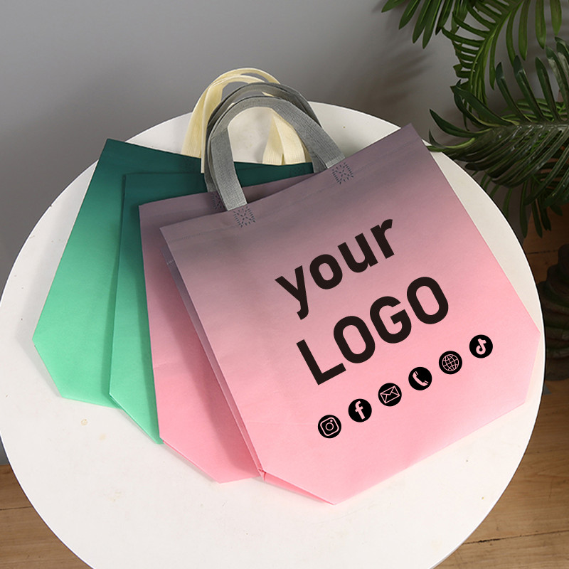 Eco-friendly non-woven shopping tote bag reusable birthday party gift storage bag clothing store pac