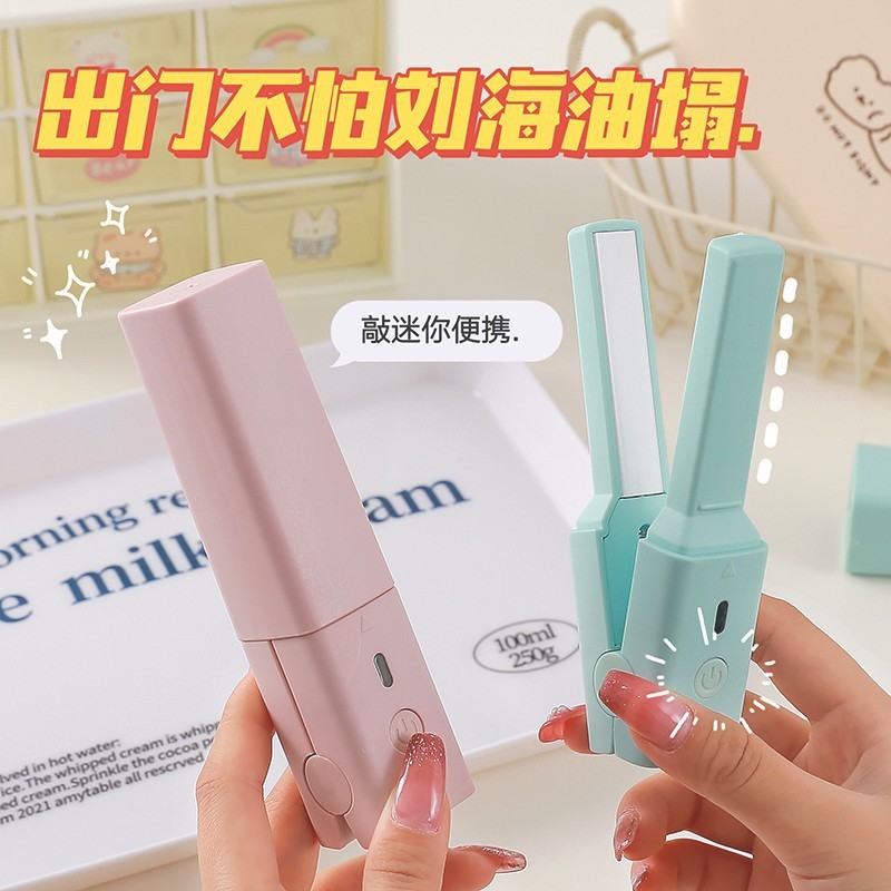 Hair Straightener Cordless Usb Hair Straightener Mini Ceramics Hair Curler Constant Temperature
