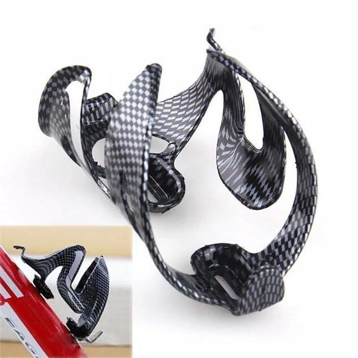 Promo Tempat Botol Minum Sepeda Carbon Holder Botol Sepeda Carbon #Gratisongkir