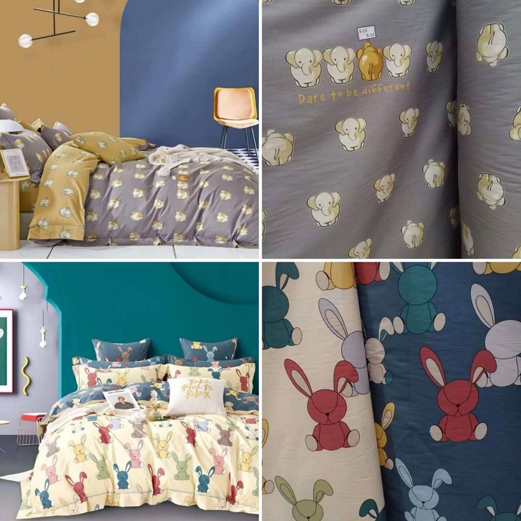 Kain Katun Jepang Satin Twill Motif Anak Premium Per Meter Lebar 250cm – Bahan Halus Lembut untuk Sp