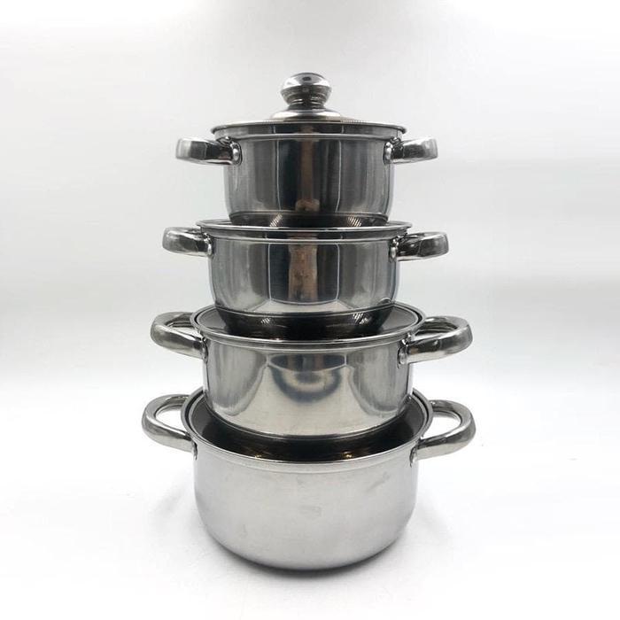 OSI BISTRO BO 1608 SSB - 8PCS S/S COOKWARE SET PANCI SET STAINLESS