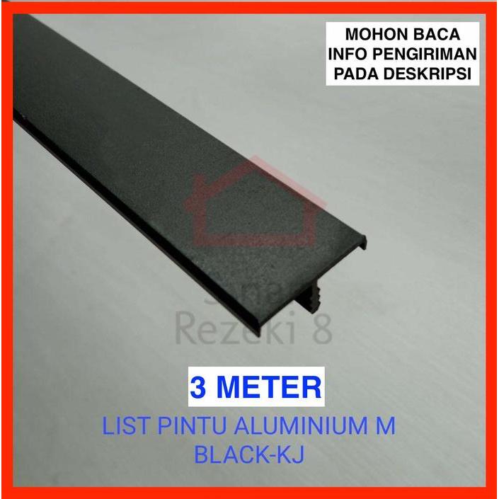 Lis Pintu Aluminium M HITAM / Profil Edging Frame List Handle Lemari .