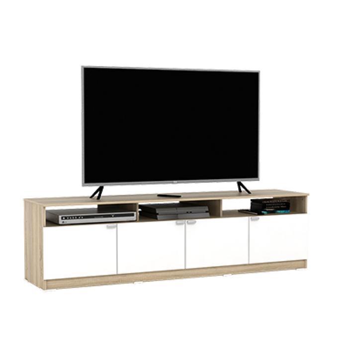 Meja Rak Tv Sederhana 160Cm Putih Coklat Minimalis Bandung Tbk