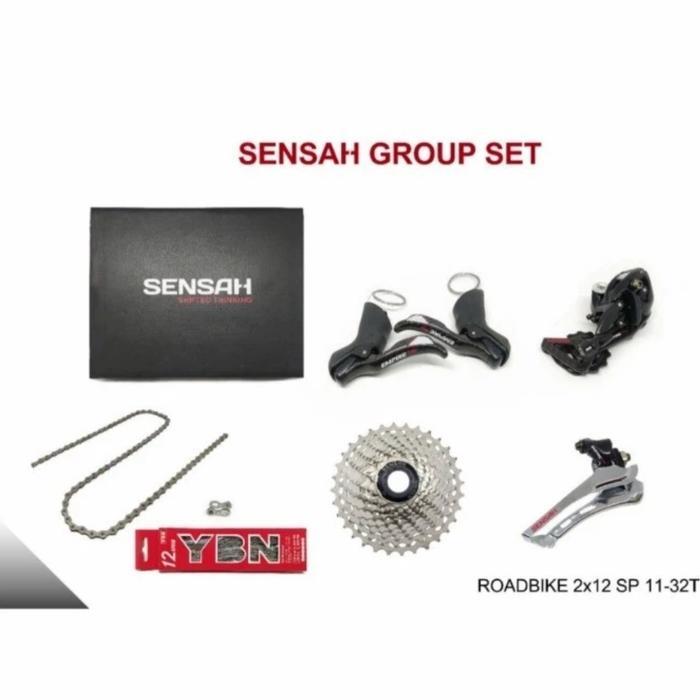 Promo Sensah Group Set 12 Speed Road Bike Carbon Empire 2 X 12 Speed 11- 32T 2 X 12 Sp Sensah