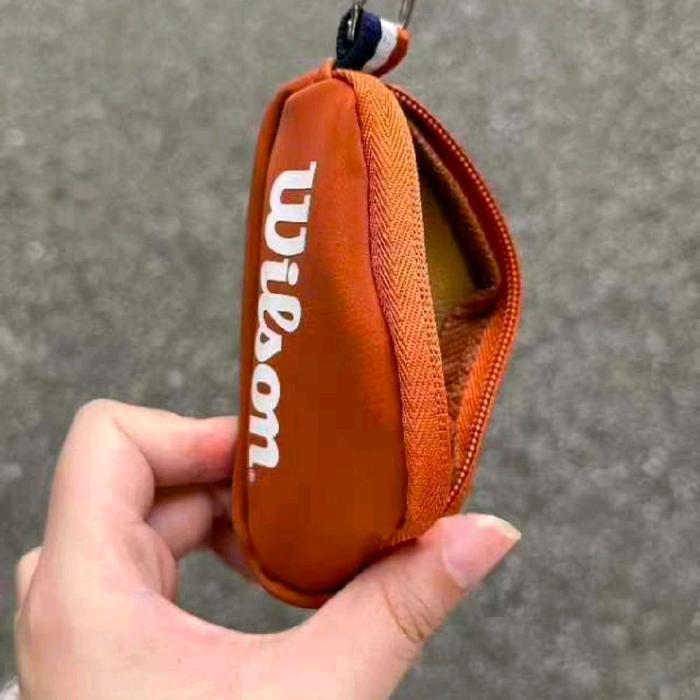 TERUJI wilson roland garros gantungan kunci tas mini coklat roland garros miniature gantungan