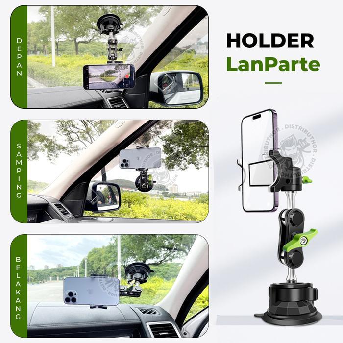 READY Evogrip CM100 Car Phone Holder Alumunium di Kaca Holder Hp Mobil Premium Full Besi Super