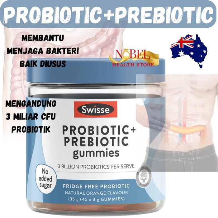 Swisse Adult Probiotic & Prebiotic Gummies 45 gummies Australia