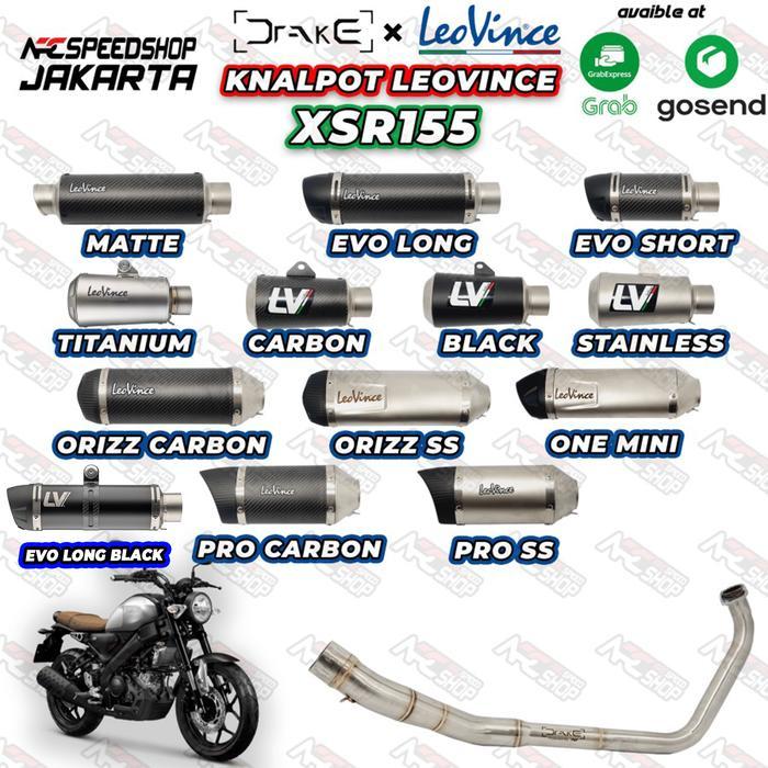 KNALPOT HEADER R9 Drake YAMAHA XSR 155 + SILENCER LEOVINCE SERIES