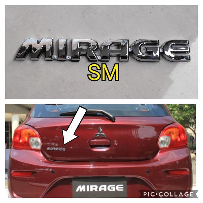 Part Satu Buah Emblem Tulisan Mirage Untuk Mitsubishi Mirage Kode 302