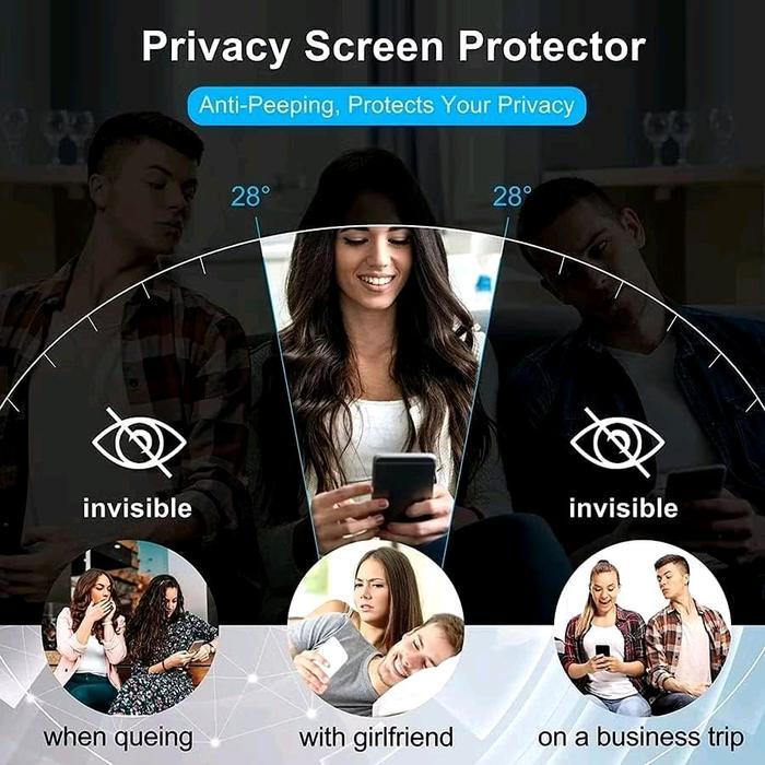 jaw Pelindung Layar Lengkung Tempered Glass UV Anti-Spy Untuk Infinix Hot 60 Pro Plus Proctector