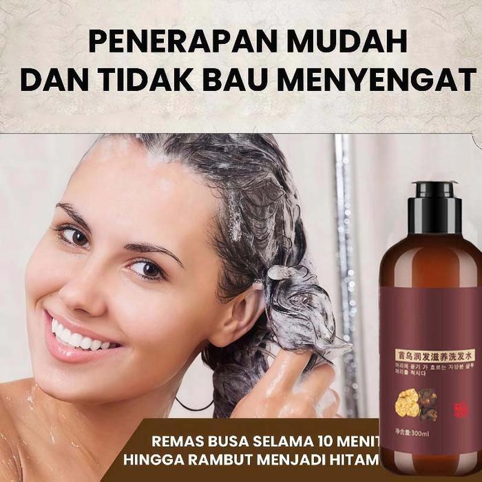 Shampoo Penghitam Uban Aman Dan Halal Permanen Sampo penghitam Uban Rambut Shampoo Uban Menjadi