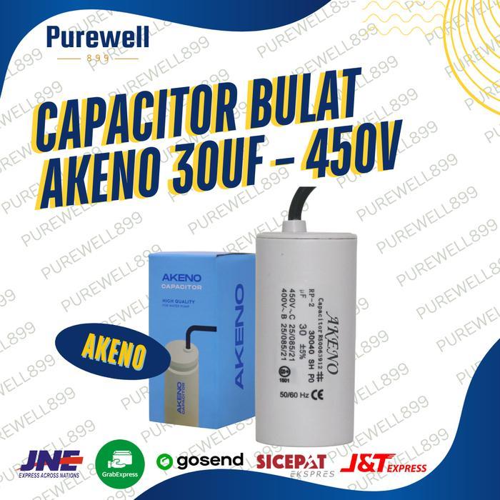 KAPASITOR 30UF 450VOLT BULAT AKENO - CAPACITOR POMPA AIR READY