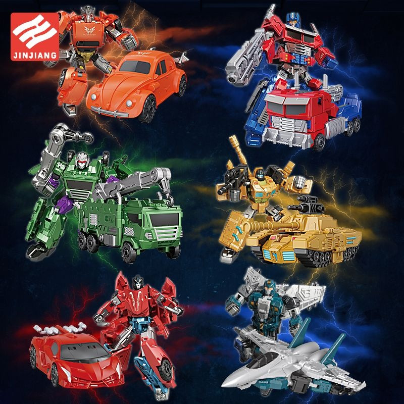 Jinjiang Transforming Robot Series First Edition Optimus Prime War God Car Plane Tank Robot Boy