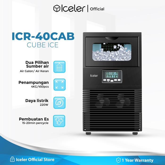 Mesin Es Batu 40kg perhari Iceler Ice Cube Maker untuk Cafe