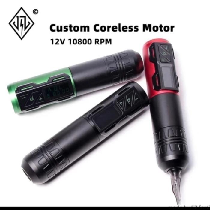 Mesin Tato Sulam Rotary Pen Wirelles Cas Tanpa Kabel Tatto Ombre