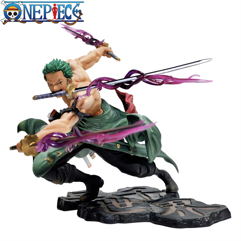 One Piece 10CM Figure Toys Anime GK Roronoa Zoro Three-blade Sa-maximum PVC Action Collection