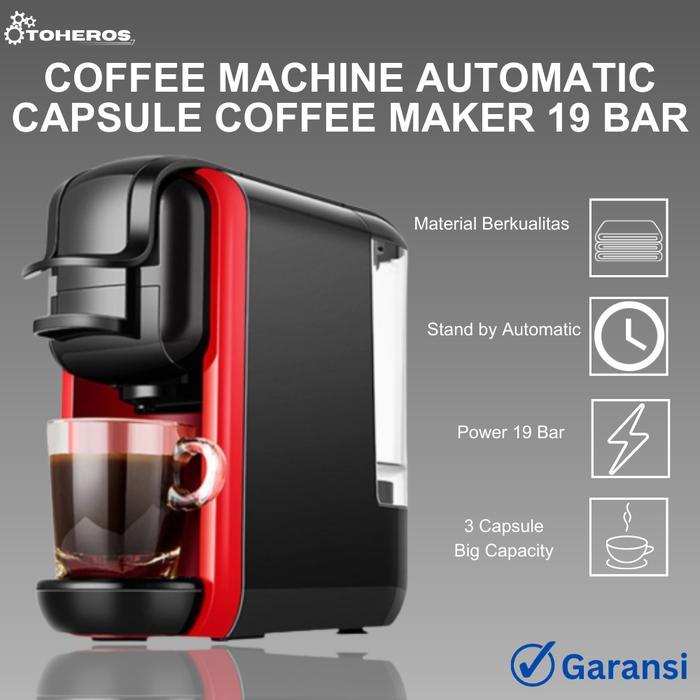 Mesin Kopi Automatic Capsule Coffee Maker 19 Bar