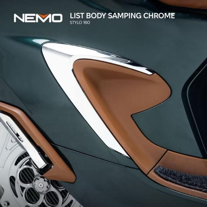 COD Cover footstep honda stylo 160 chrome cover list body samping stylo 160 original nemo bahan