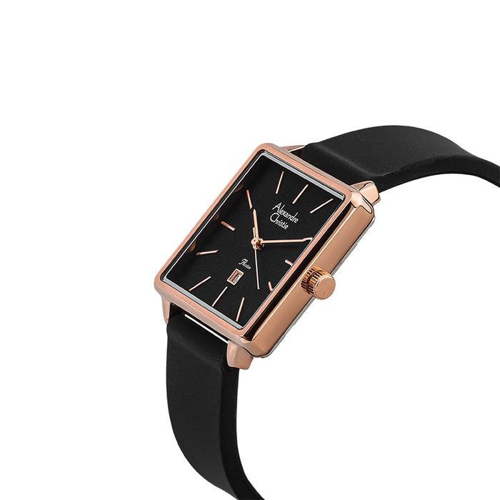 Jam Tangan Wanita Alexandre Christie Passion AC 2810 LD RRGBA Ladies Black Dial Black Rubber Strap